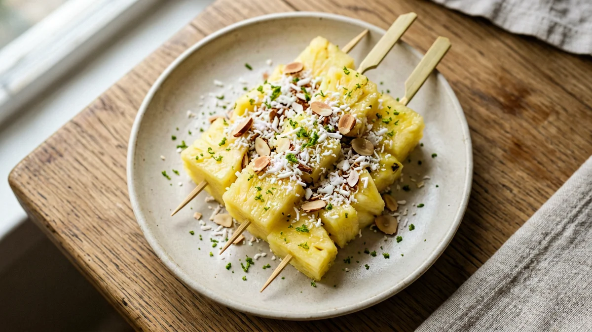 Ananas e mandorle al cocco