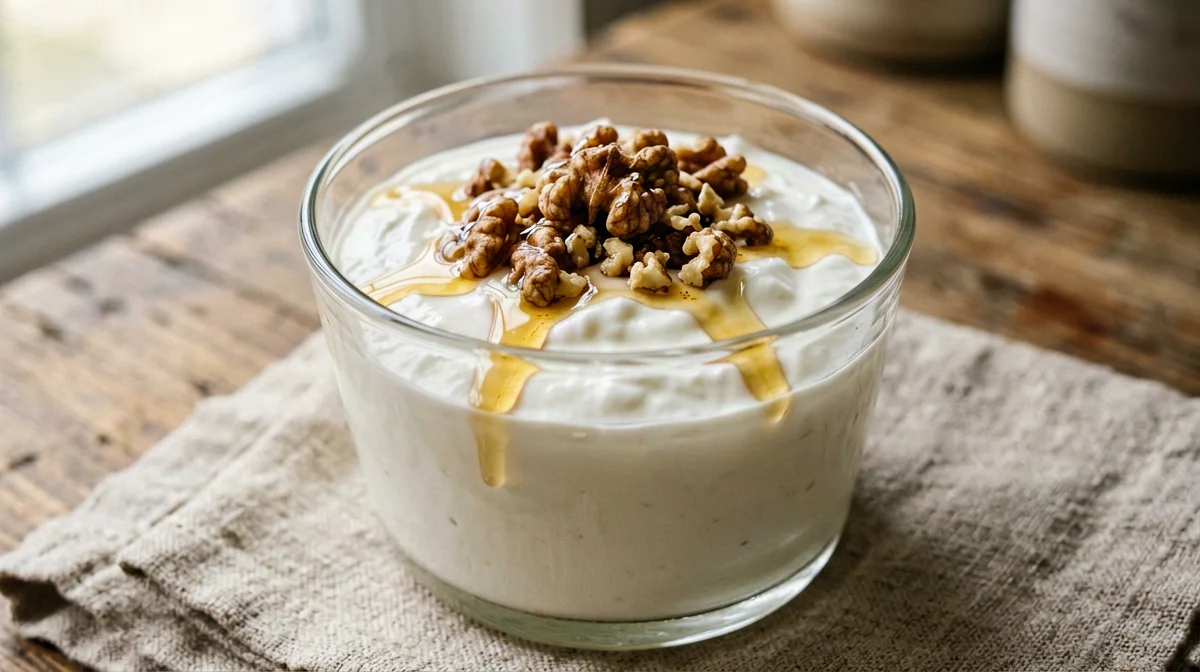 Yogurt greco con miele e noci