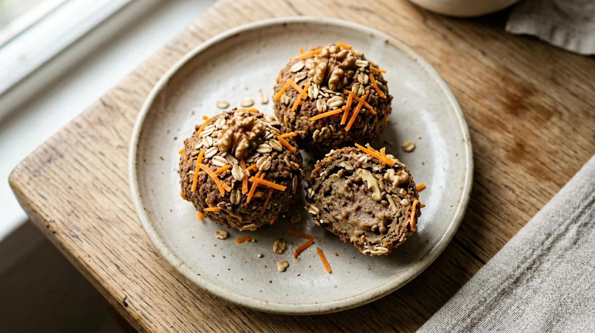 Palline carrot cake con noci e cannella