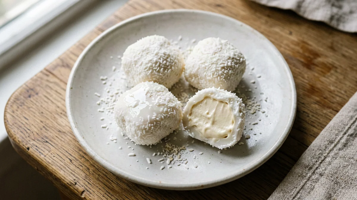 Tartufini di skyr al cocco