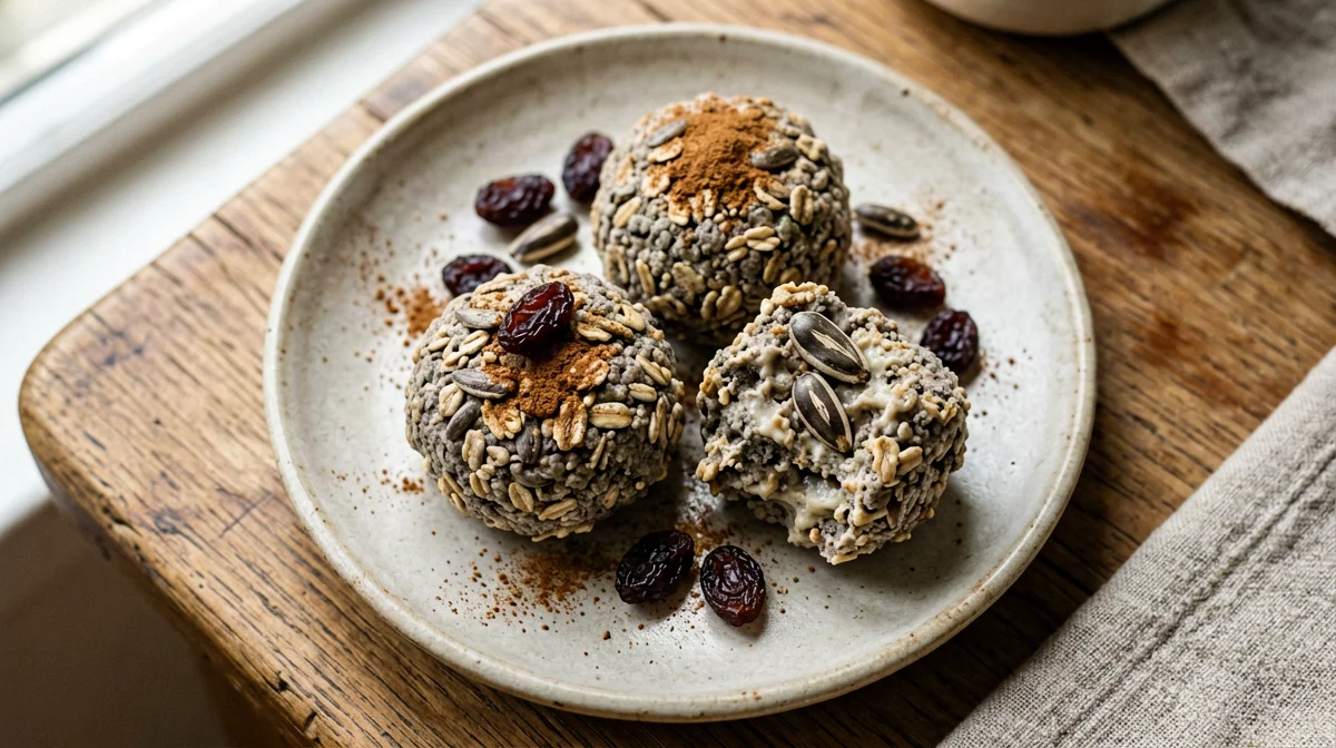 Sunflower seed and raisin balls