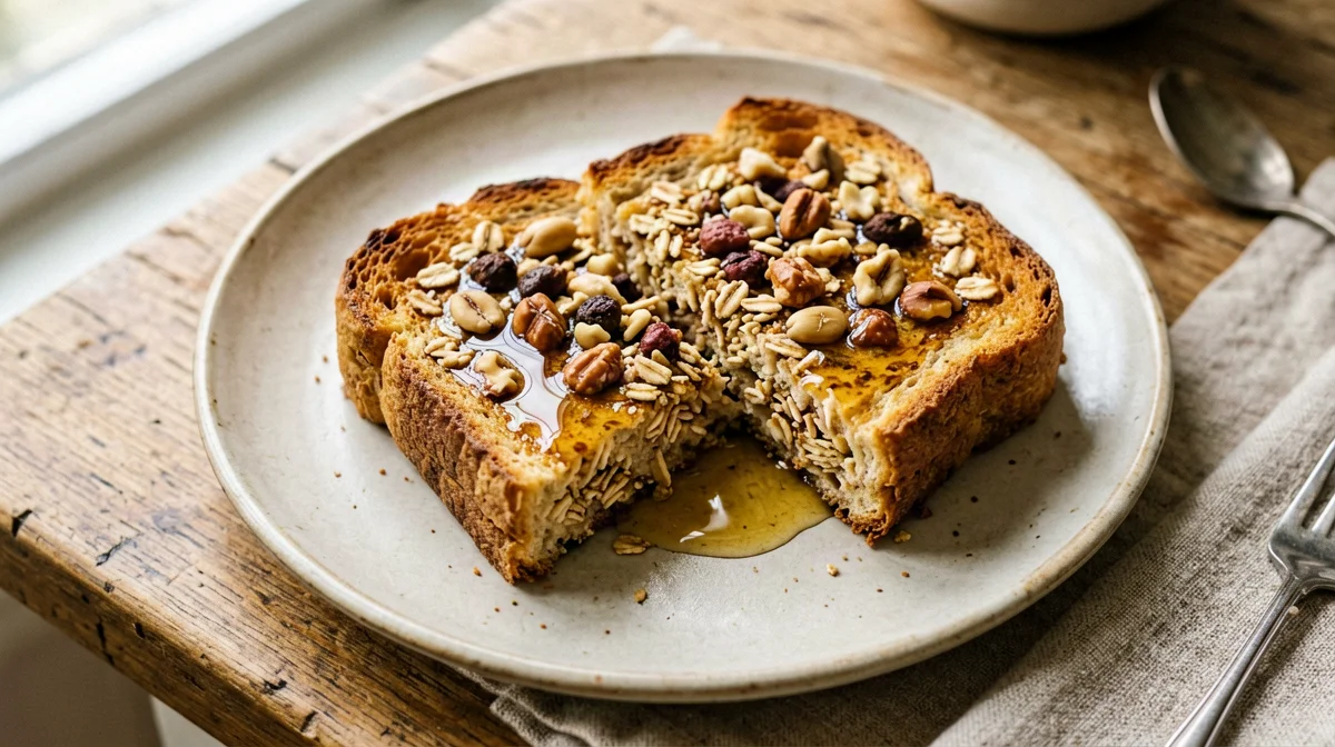 Barretta di avena, miele e frutta secca senza forno