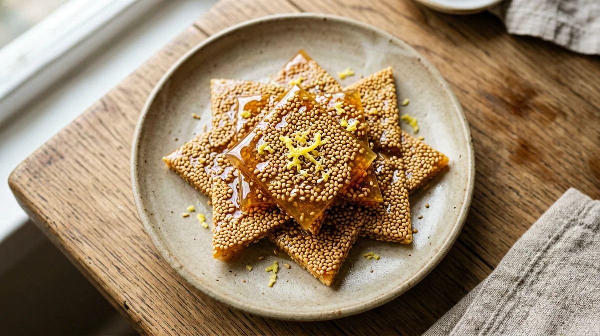 Honey sesame brittle