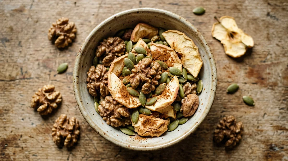 Autumn mix of walnuts, dried apple and pumpkin seeds