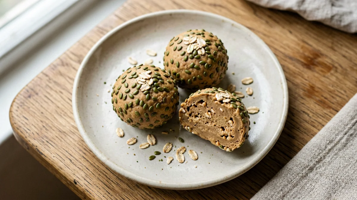 Peanut butter and hemp seed balls