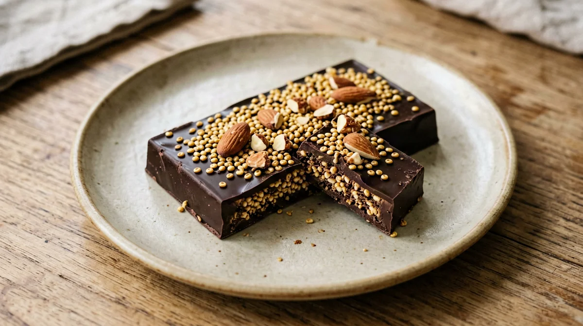 Barretta di quinoa e cioccolato