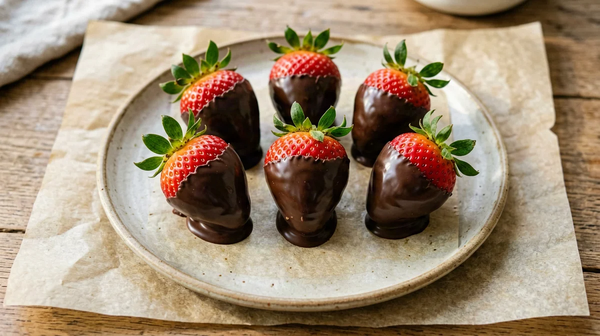 Dark chocolate dipped strawberries