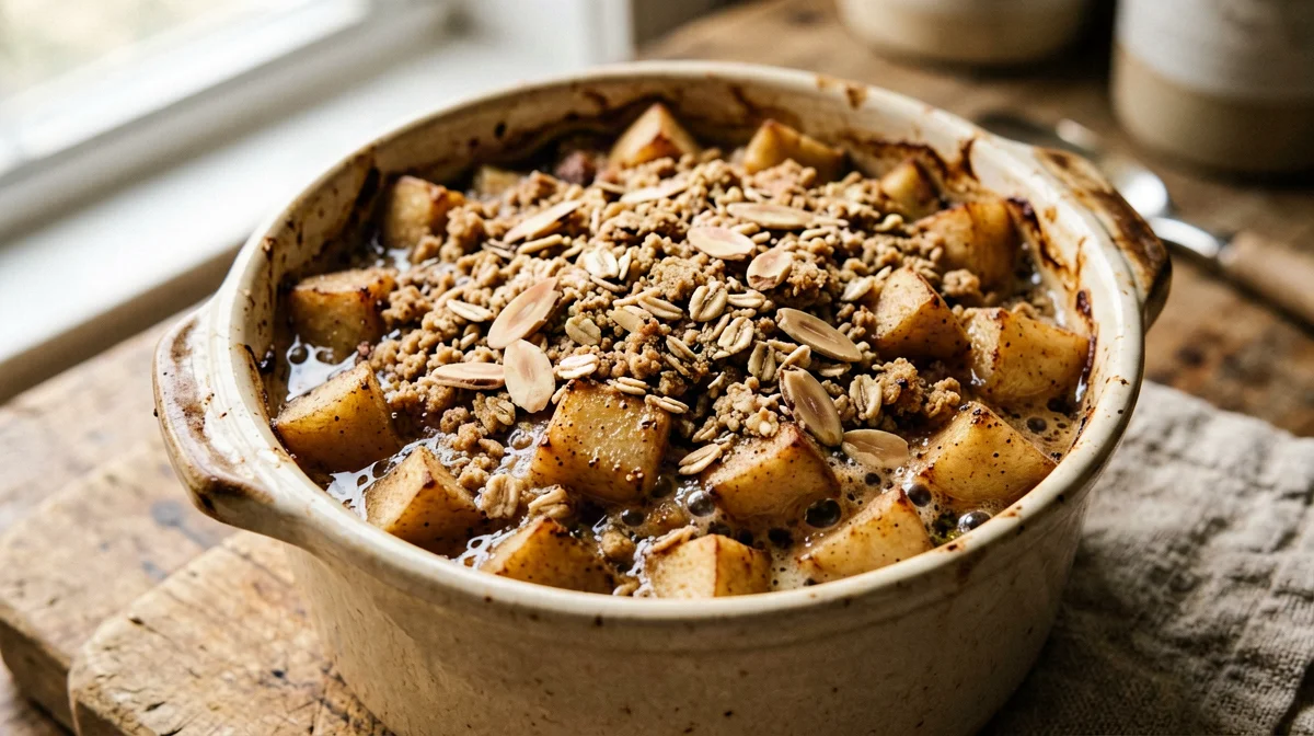 Crumble di mela in tazza