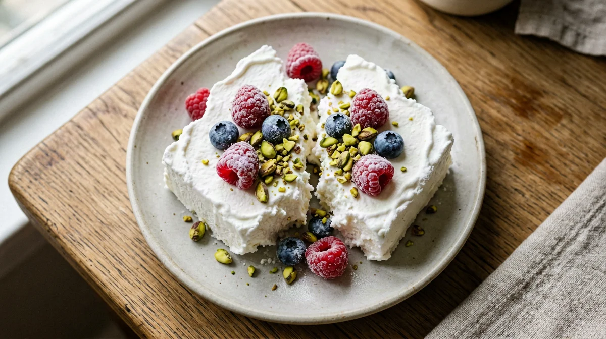 Corteccia di yogurt ai frutti di bosco e pistacchi