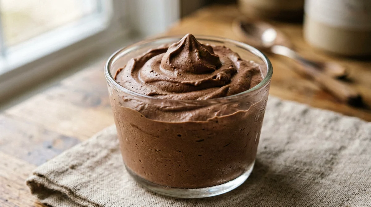 Protein chocolate quark mousse