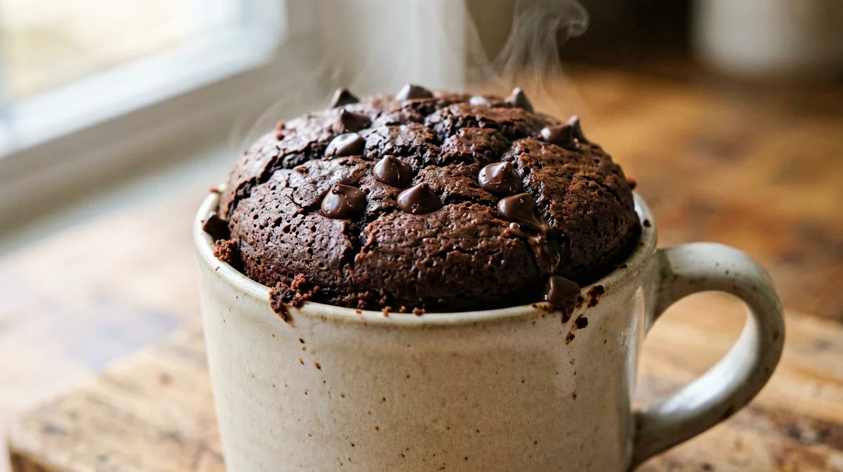 Protein cocoa mug cake