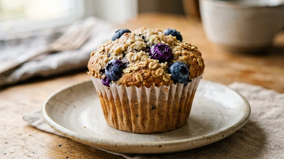 Protein oat and blueberry muffin