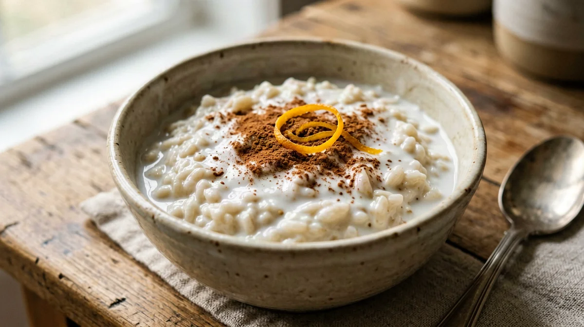 Budino di riso al latte con cannella
