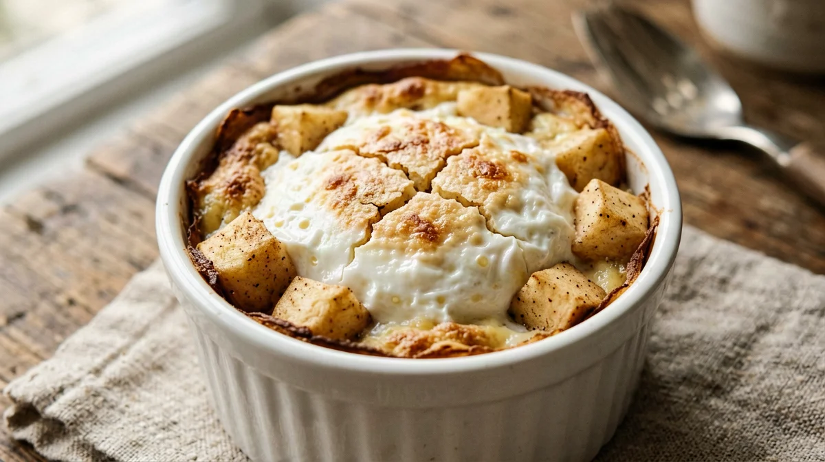 Egg white and apple cocotte