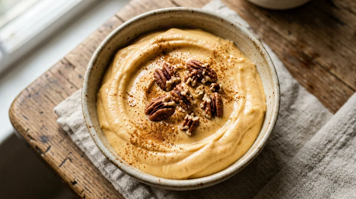 Pumpkin ricotta cream with cinnamon