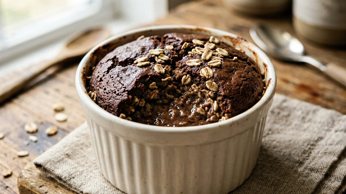 Mini banana cocoa baked oats