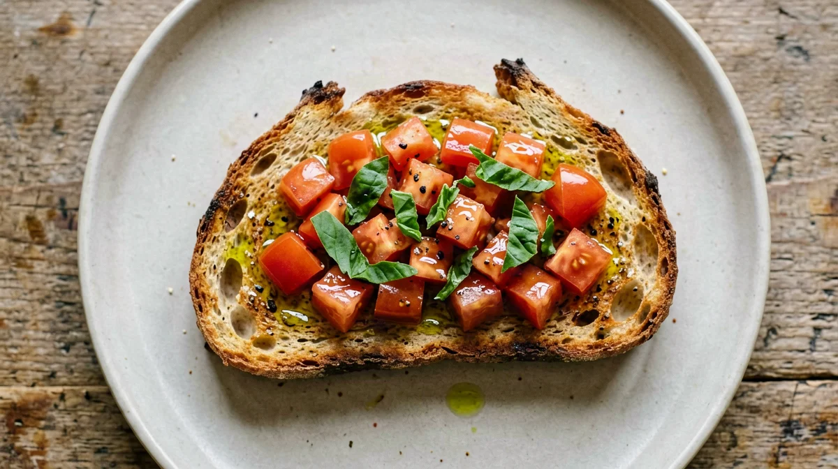 Classic tomato and basil bruschetta