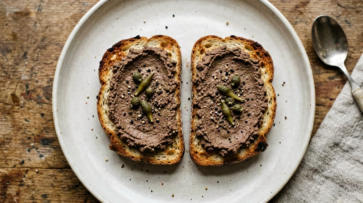 Tuscan chicken liver crostini