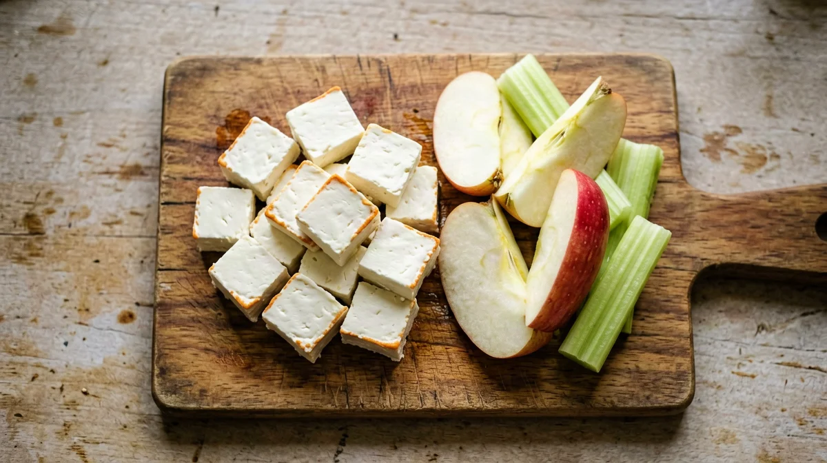 Taleggio with crisp apple and celery