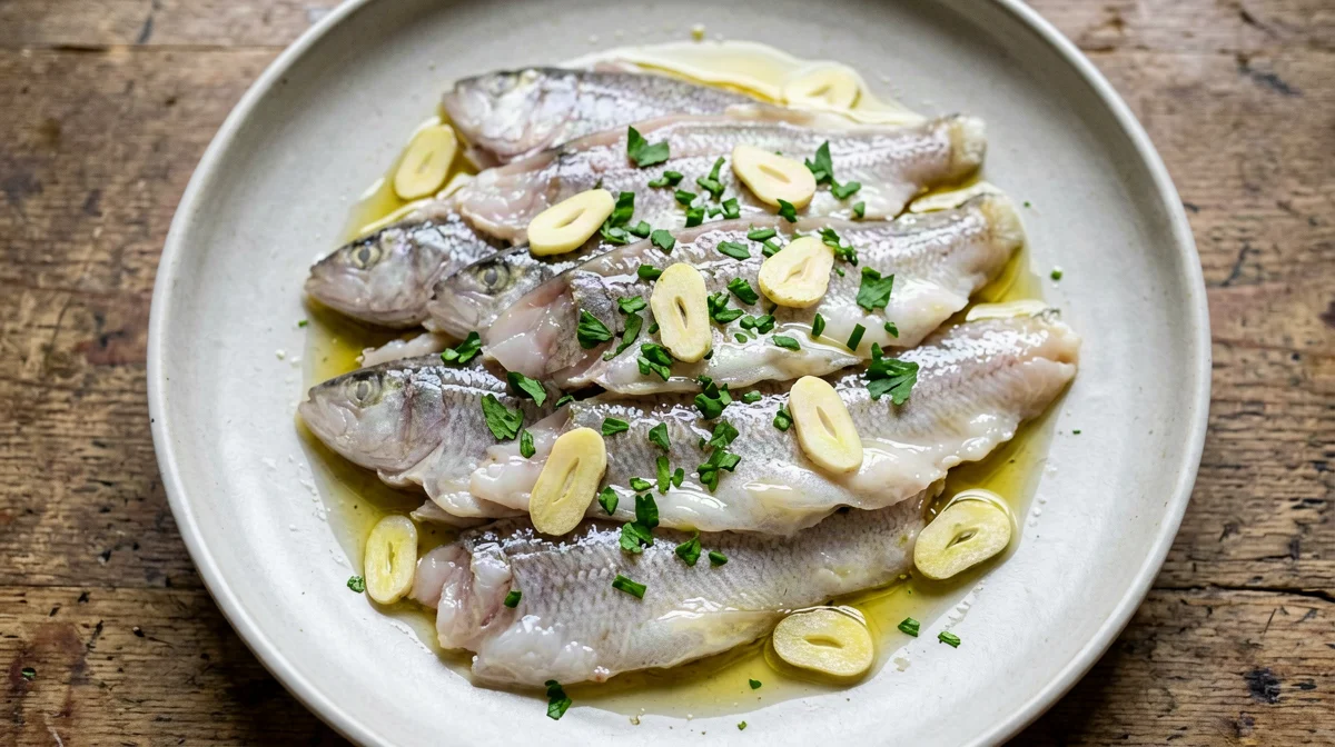 Alici marinate al limone e prezzemolo