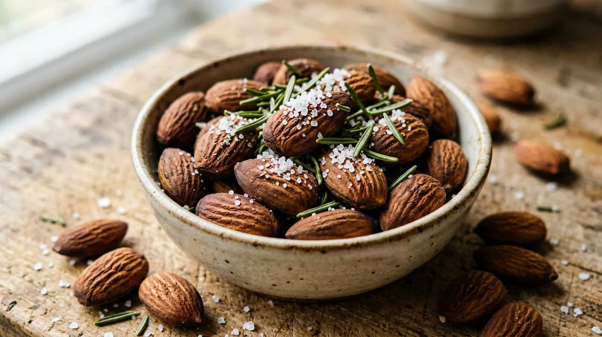 Rosemary and salt roasted almonds
