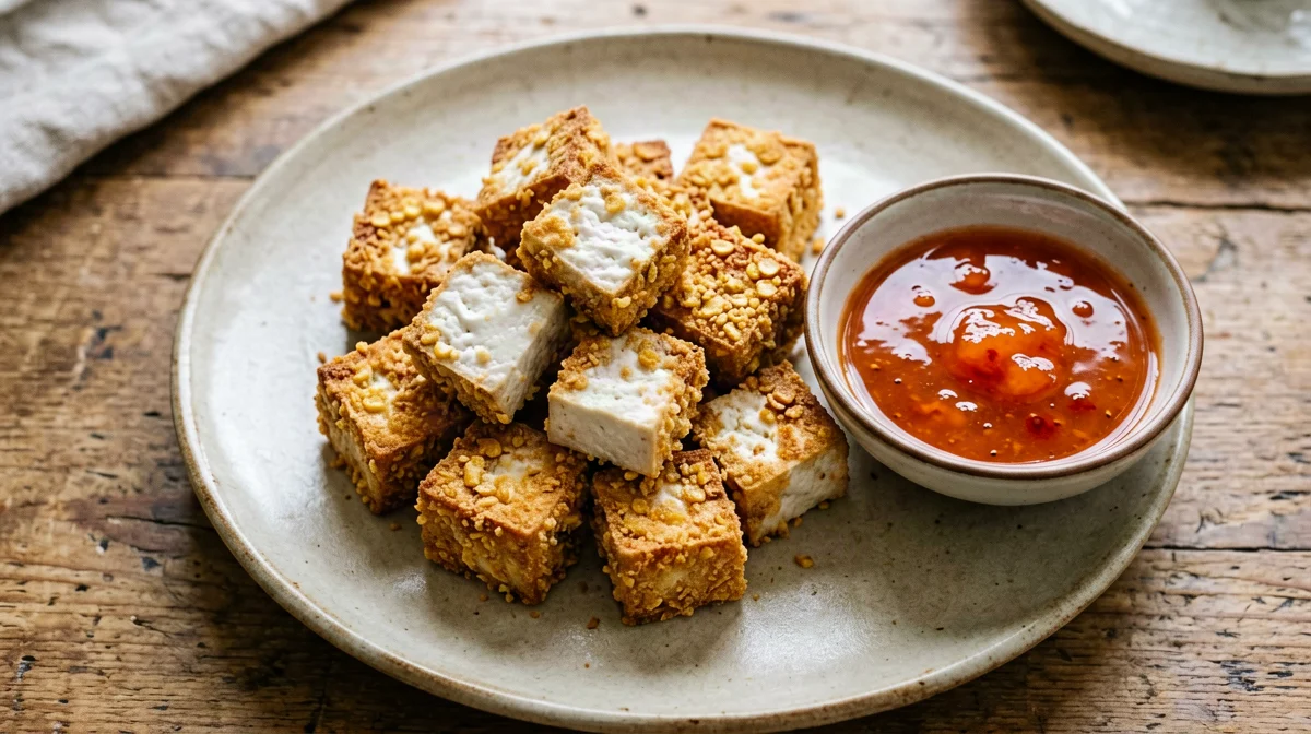 Tofu croccante al forno con salsa agrodolce