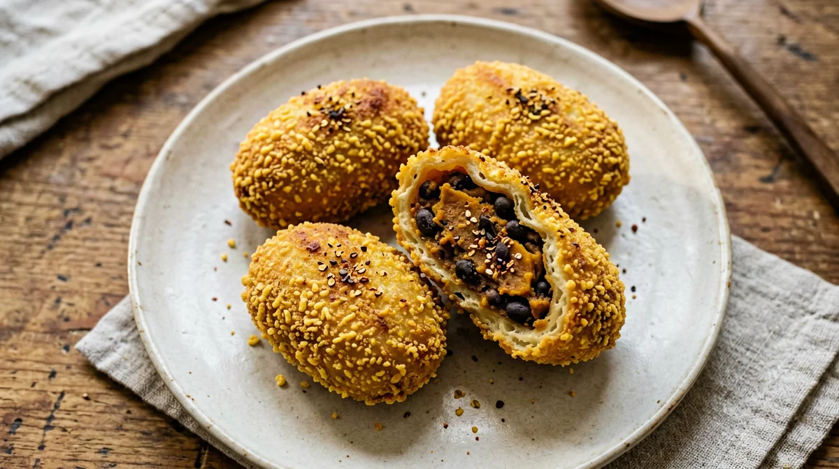 Baked black bean and sweet potato croquettes