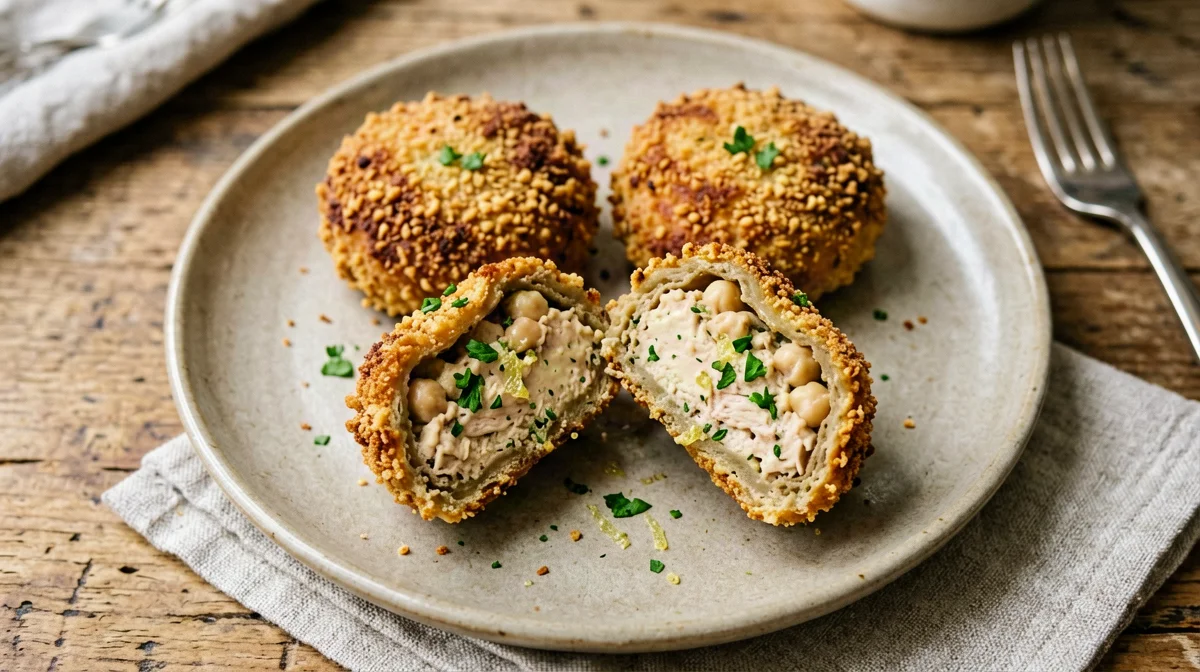 Baked tuna and chickpea bites
