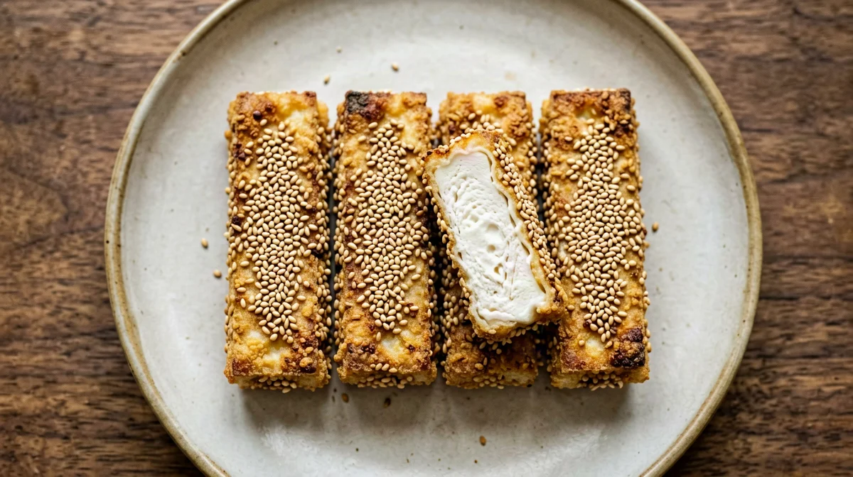 Sesame-crusted tofu fingers