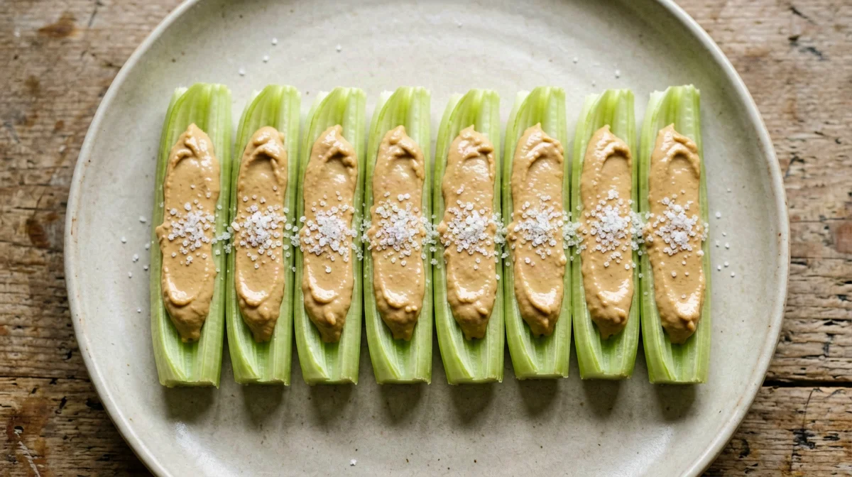 Celery with peanut butter