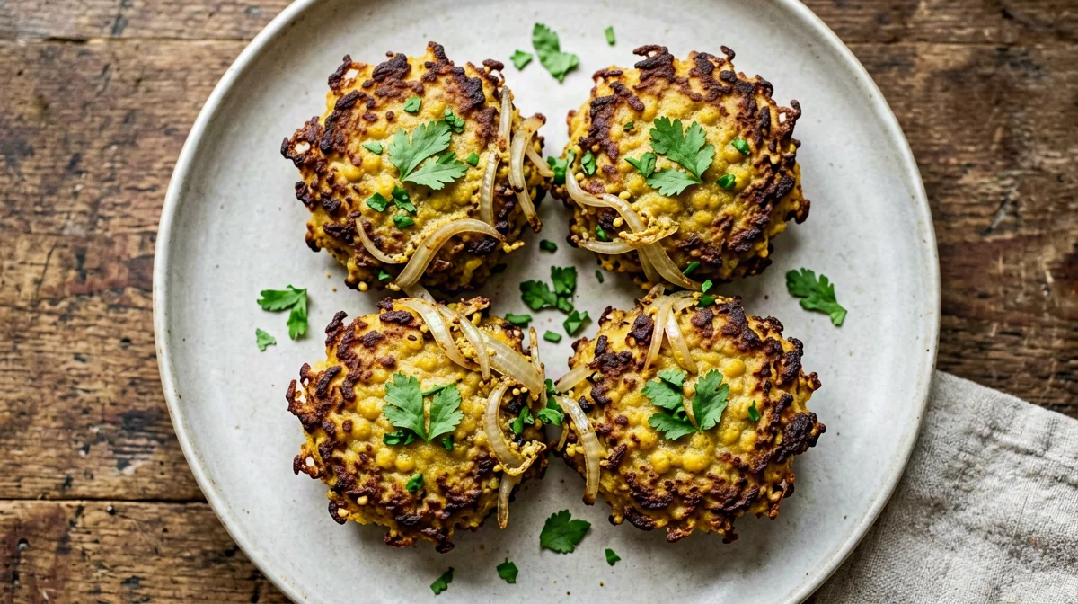 Bhaji di cipolla al forno con farina di ceci