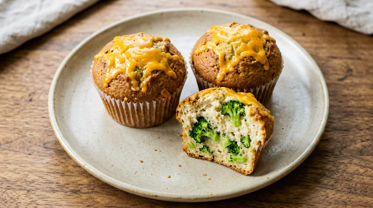 Mini broccoli and cheddar muffins
