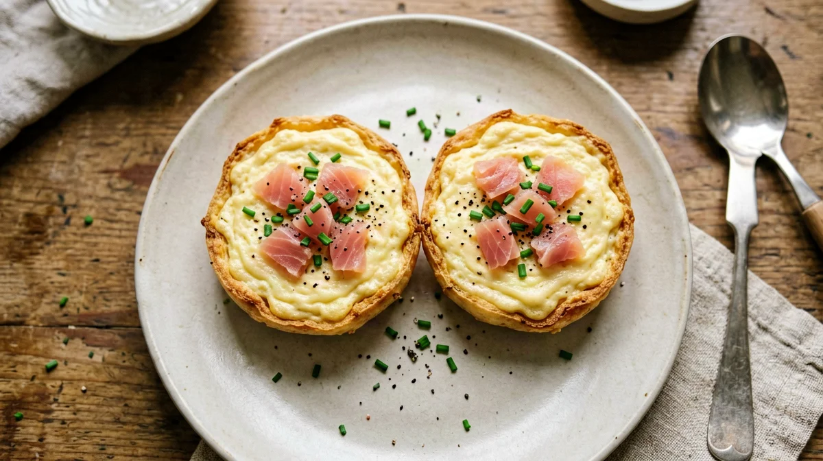 Smoked salmon and chive egg muffins