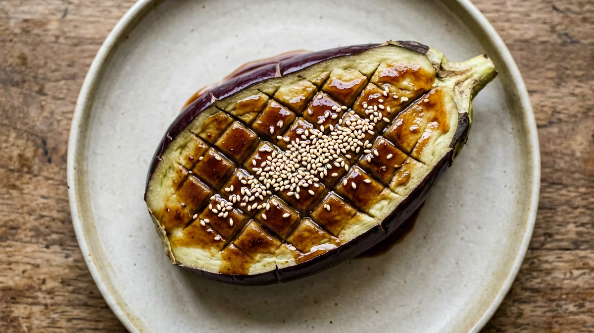 Melanzane glassate al miso con sesamo