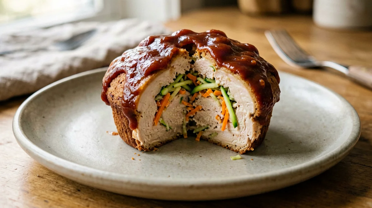 Mini turkey and vegetable meatloaf cup