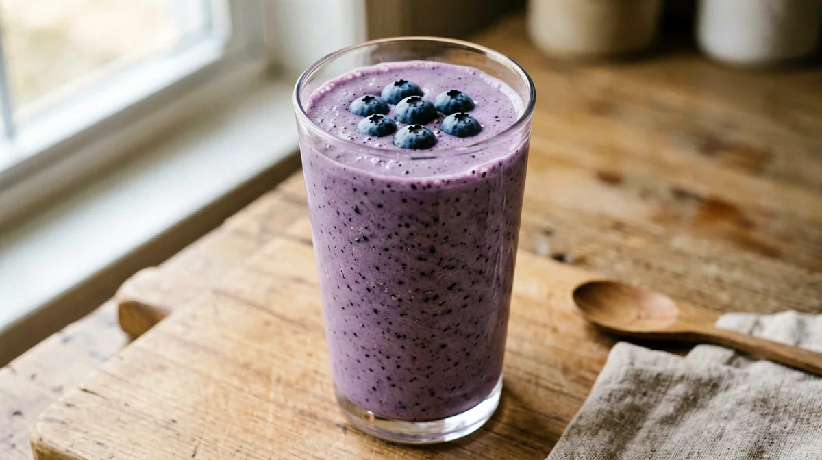 Smoothie di mirtilli e kefir alla vaniglia