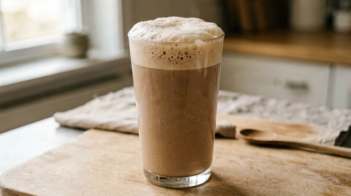 Frullato di banana e cacao al latte scremato