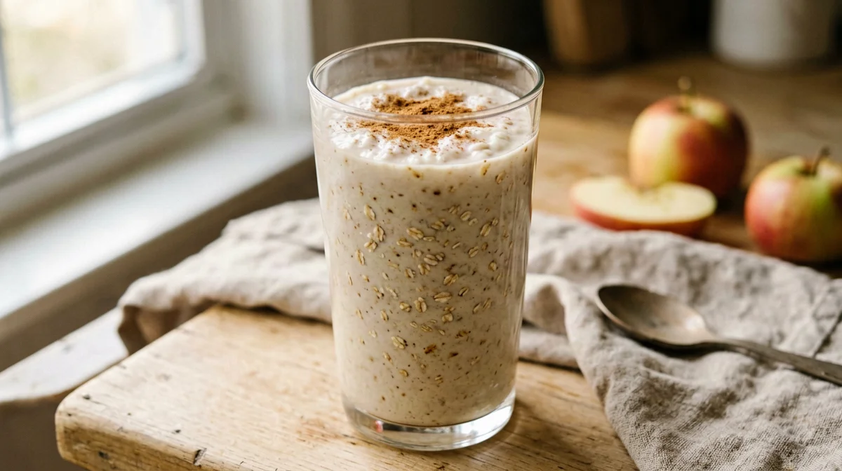 Apple, oat and cinnamon smoothie