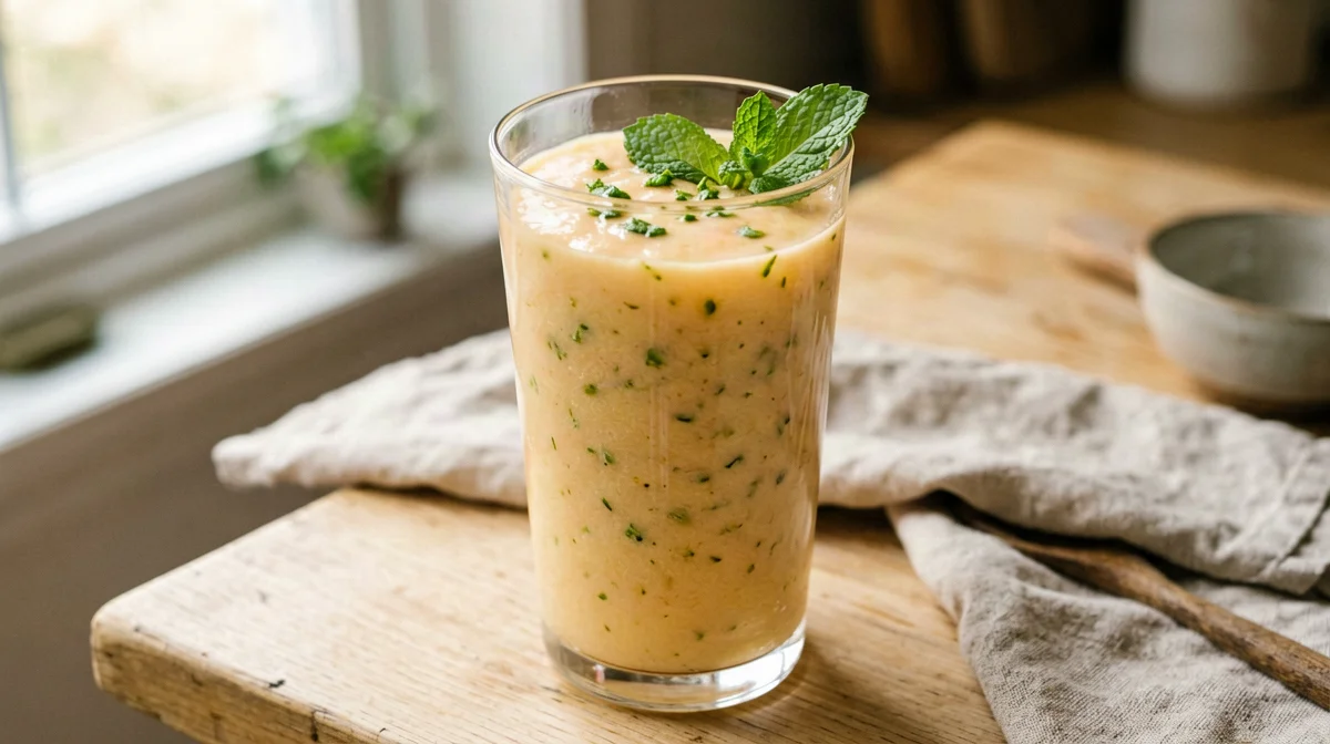 Melon, mint and skyr smoothie