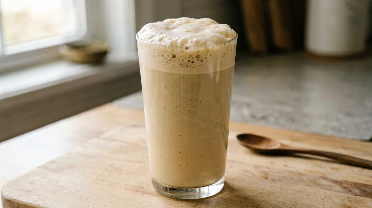 Banana peanut butter shake with skyr