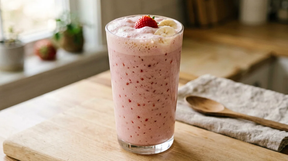 Frullato classico di fragole e banana