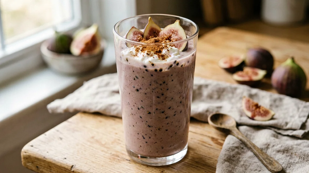 Fig and light ricotta smoothie