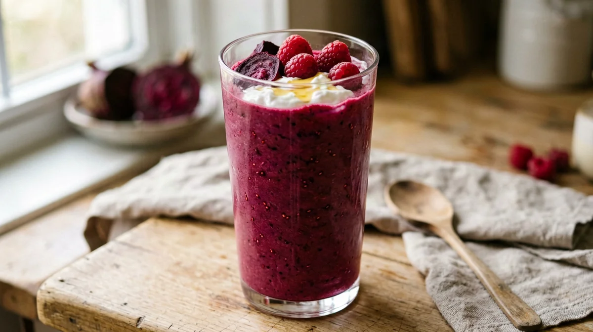 Beetroot and raspberry smoothie