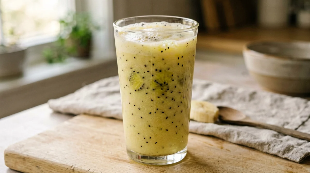 Frullato di kiwi giallo, banana e kefir