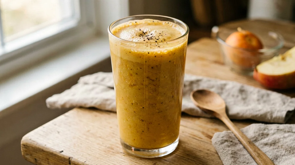 Frullato di carota, mela e curcuma con kefir