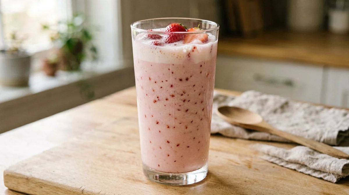 Frullato di fragole e latticello