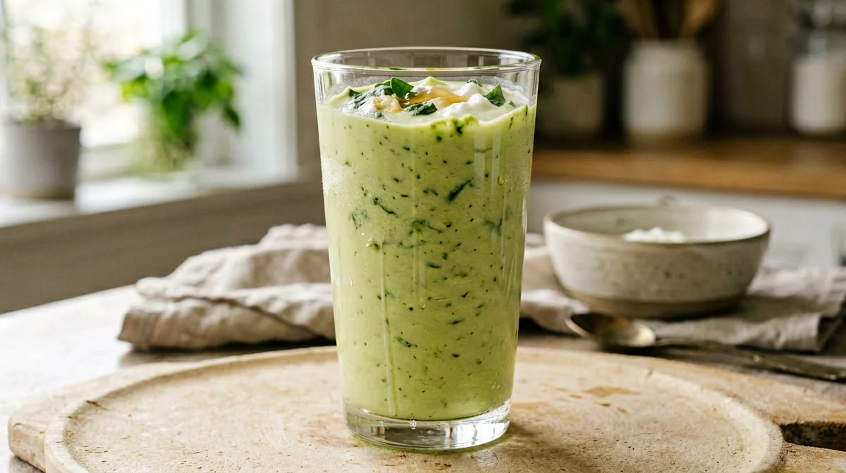 Avocado, spinach and lime smoothie