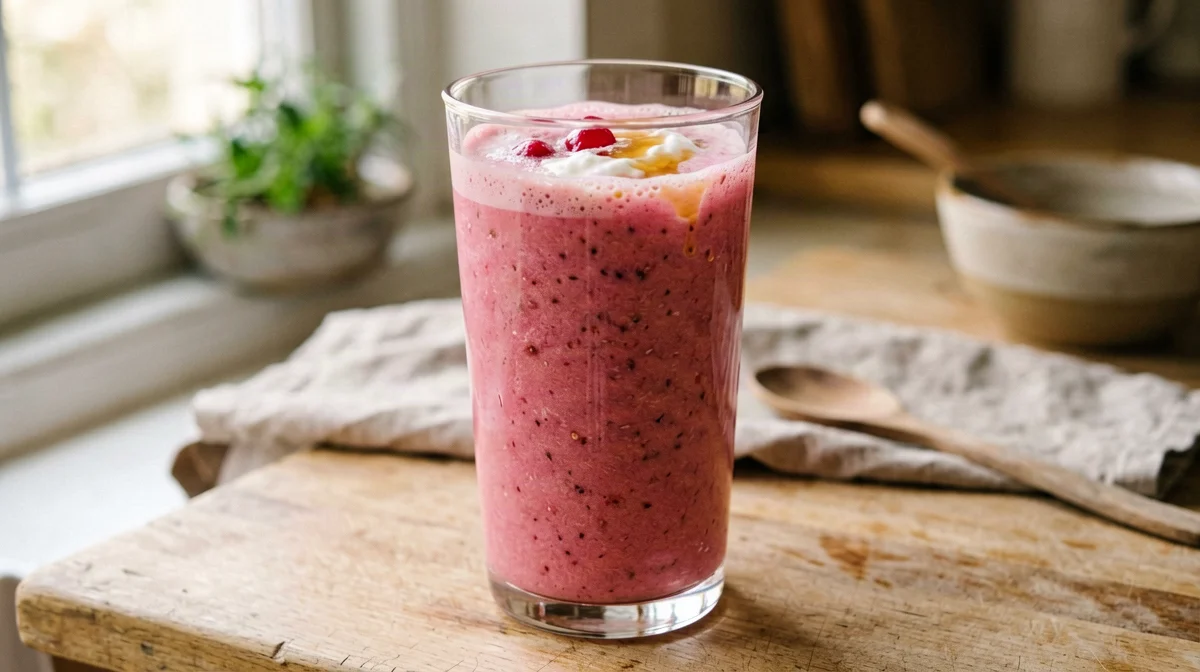 Frullato di ribes rosso e kefir