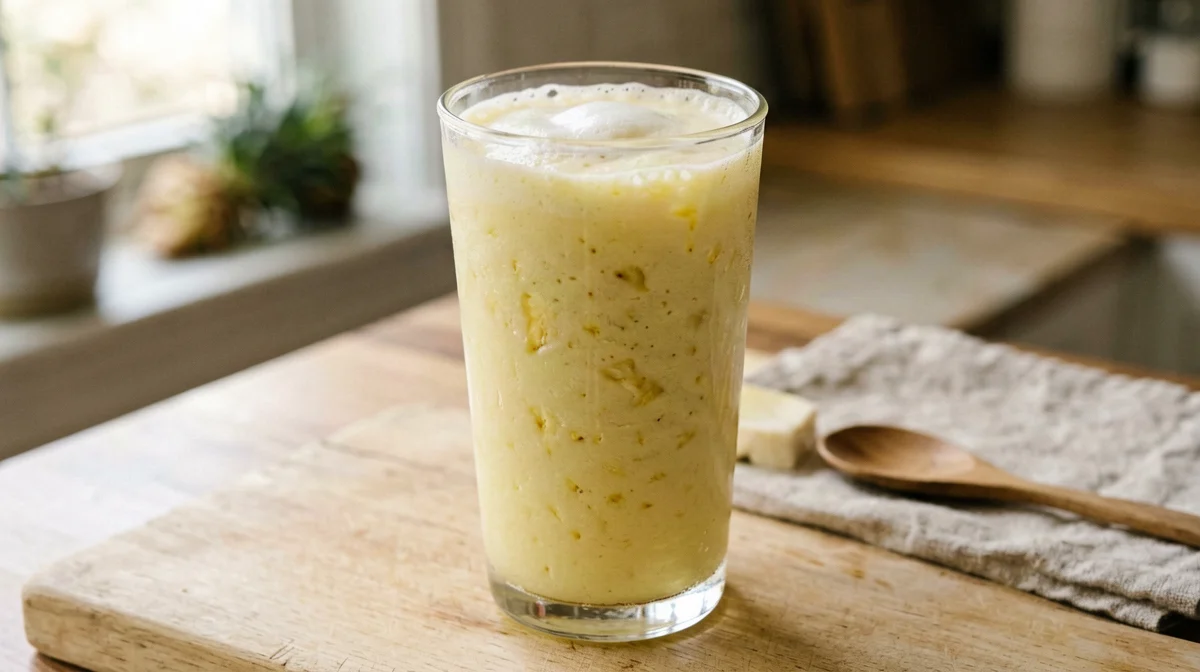 Smoothie di ananas, zenzero e tofu