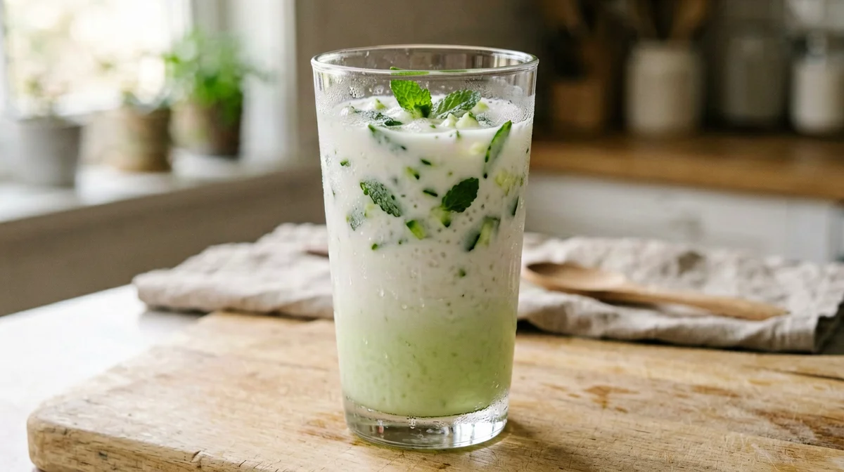 Kefir salato al cetriolo e menta